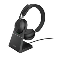 Jabra Evolve2 65 UC USB-C Stereo Bluetooth Headset w/ Charging Deskstand - Black