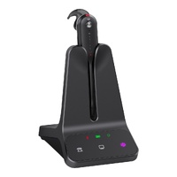 Yealink (WH63 E2 Teams) Microsoft Teams Certified Standard DECT Wireless Headset, Convertible Multiple Wearing Style, Power Adapter & Busylight