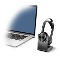 HP Poly Voyager Focus 2 UC Wireless Headset With Active Noise Cancellation, With Charging Stand, USB-C