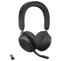 Jabra Evolve2 75 UC ANC Stereo Bluetooth Headset (USB Dongle + Charging Stand)