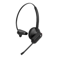 Yealink (WH63 E2 Teams) Microsoft Teams Certified Standard DECT Wireless Headset, Convertible Multiple Wearing Style, Power Adapter & Busylight