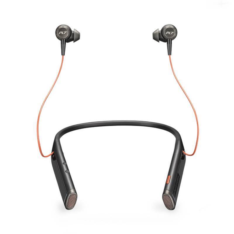 HP Poly Voyager 6200 UC Bluetooth Neckband Headset with Earbuds - Black