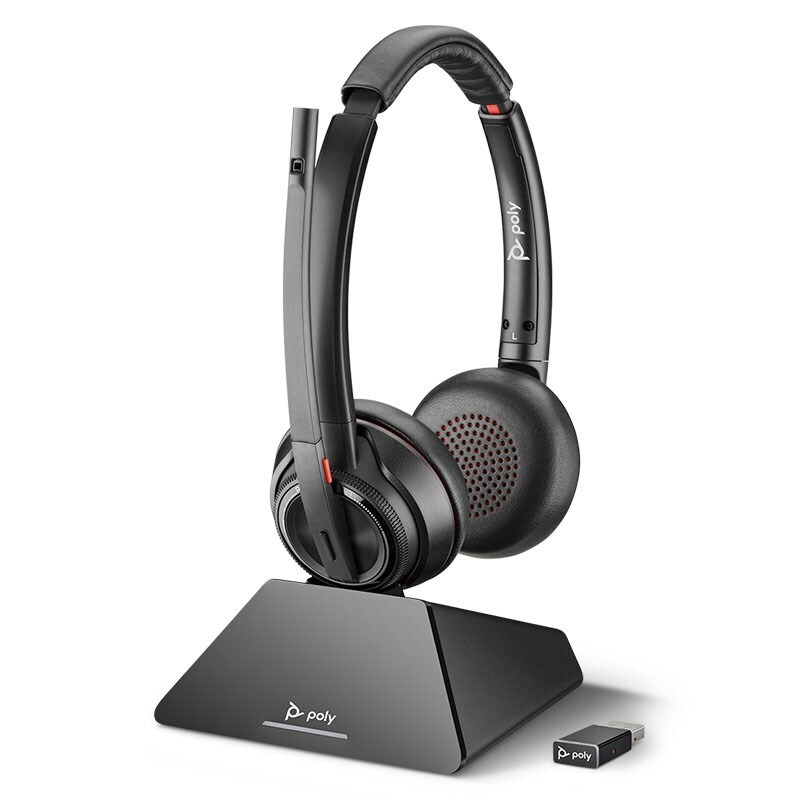 HP Poly Savi 8220 UC USB-A Stereo Wireless DECT Headset System