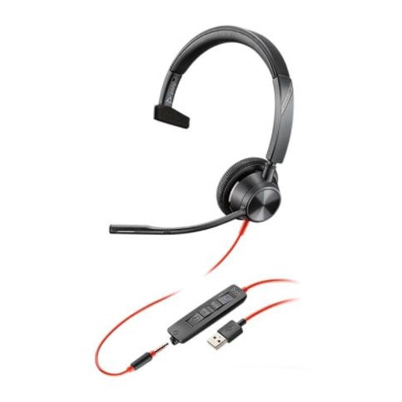 HP Poly Blackwire 3315-M UC Mono Headset (USB & 3.5mm)