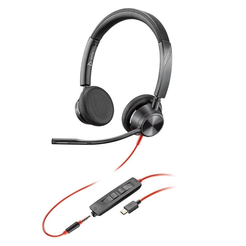 HP Poly Blackwire 3325-M UC Headset (USB-C & 3.5mm)