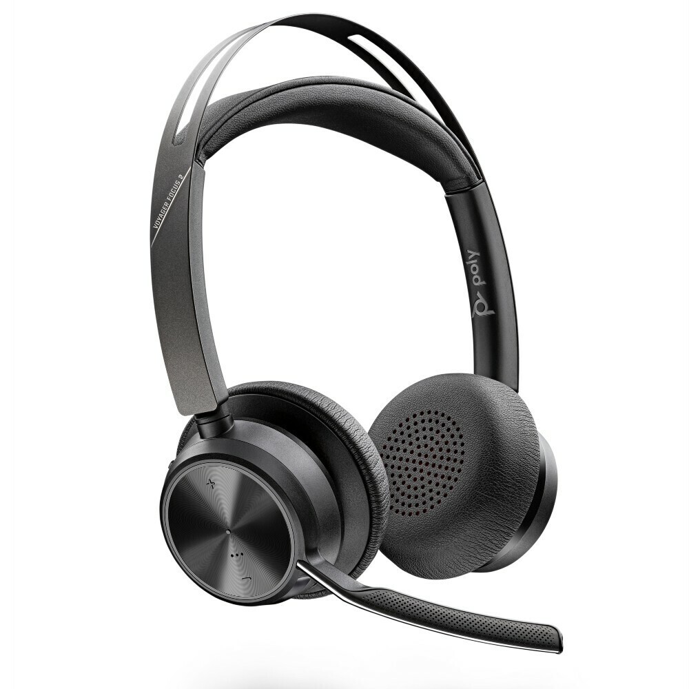 HP Poly Voyager Focus 2 UC Wireless Headset With Active Noise Cancellation, USB-C