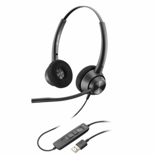 HP Poly EncorePro EP320 Binaural USB-A Corded Headset with Inline Control 214570-01