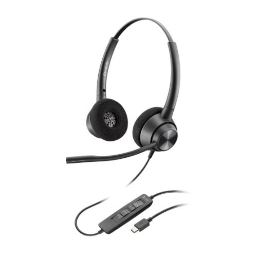 HP Poly EncorePro EP320 Binaural USB-C Corded Headset with Inline Control 214571-01