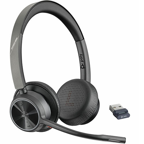 HP Poly Voyager 4320-M UC Stereo Bluetooth Headset (USB Dongle) - 218475-02