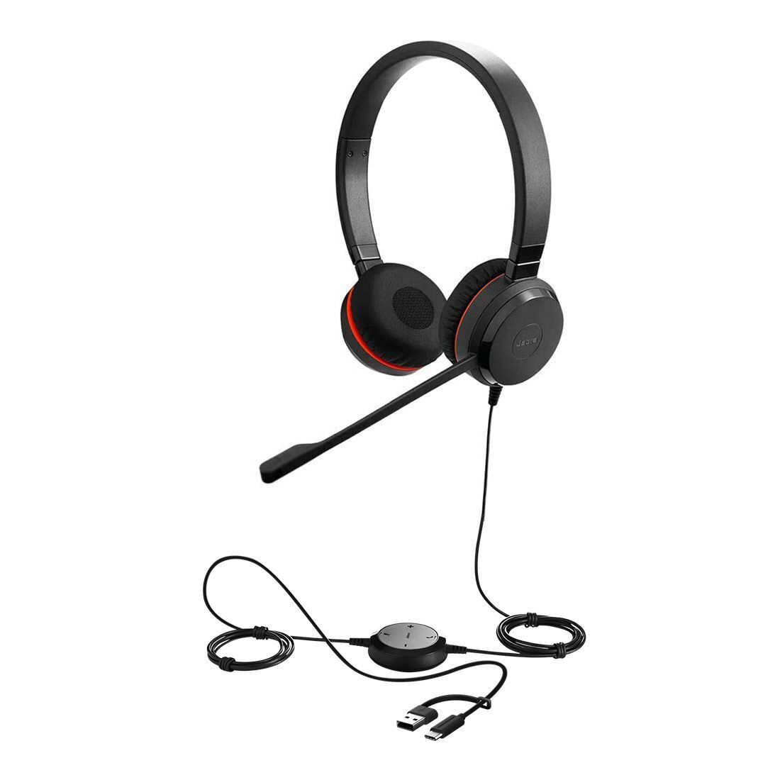 Jabra Evolve 30 II MS Stereo USB-C/A & 3.5mm Corded Headset