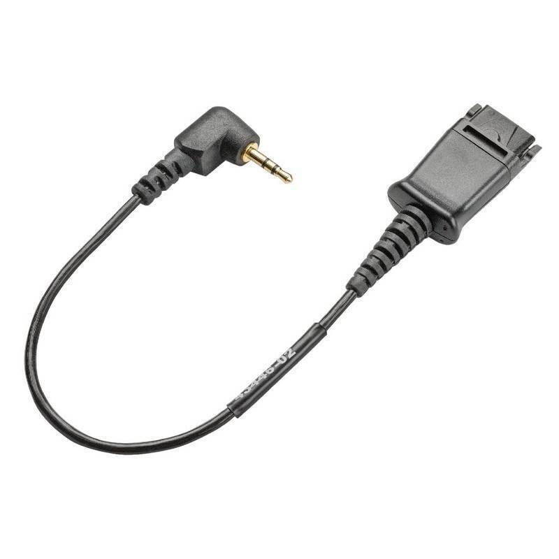HP Poly 18" QD to 2.5mm Right-Angle Plug Cable