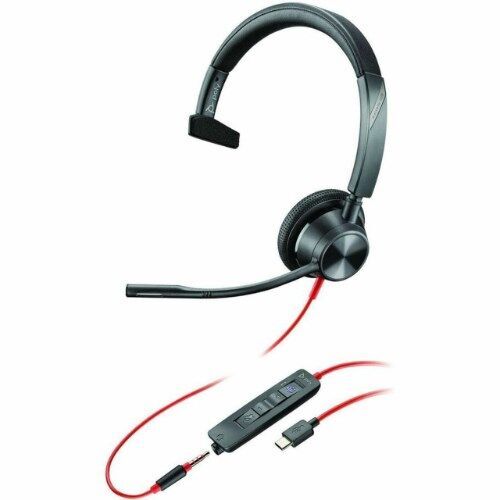 Poly MS Blackwire 3315 Mono Corded Headset | USB-C + 3.5mm