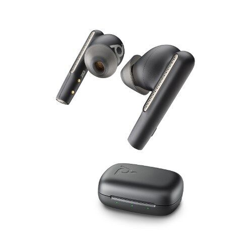 Poly MS Voyager Free 60 True Wireless Earbuds | Carbon Black | BT700 USB-A Dongle + Basic Charge Case