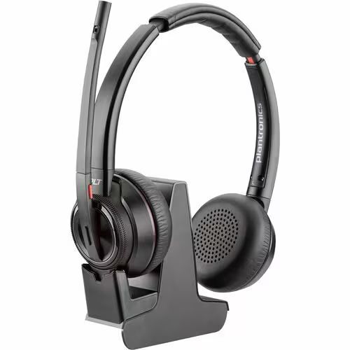 Poly MS Savi 8220 Office Stereo DECT Wireless Headset | PC + DeskPhone + Mobile | USB-A