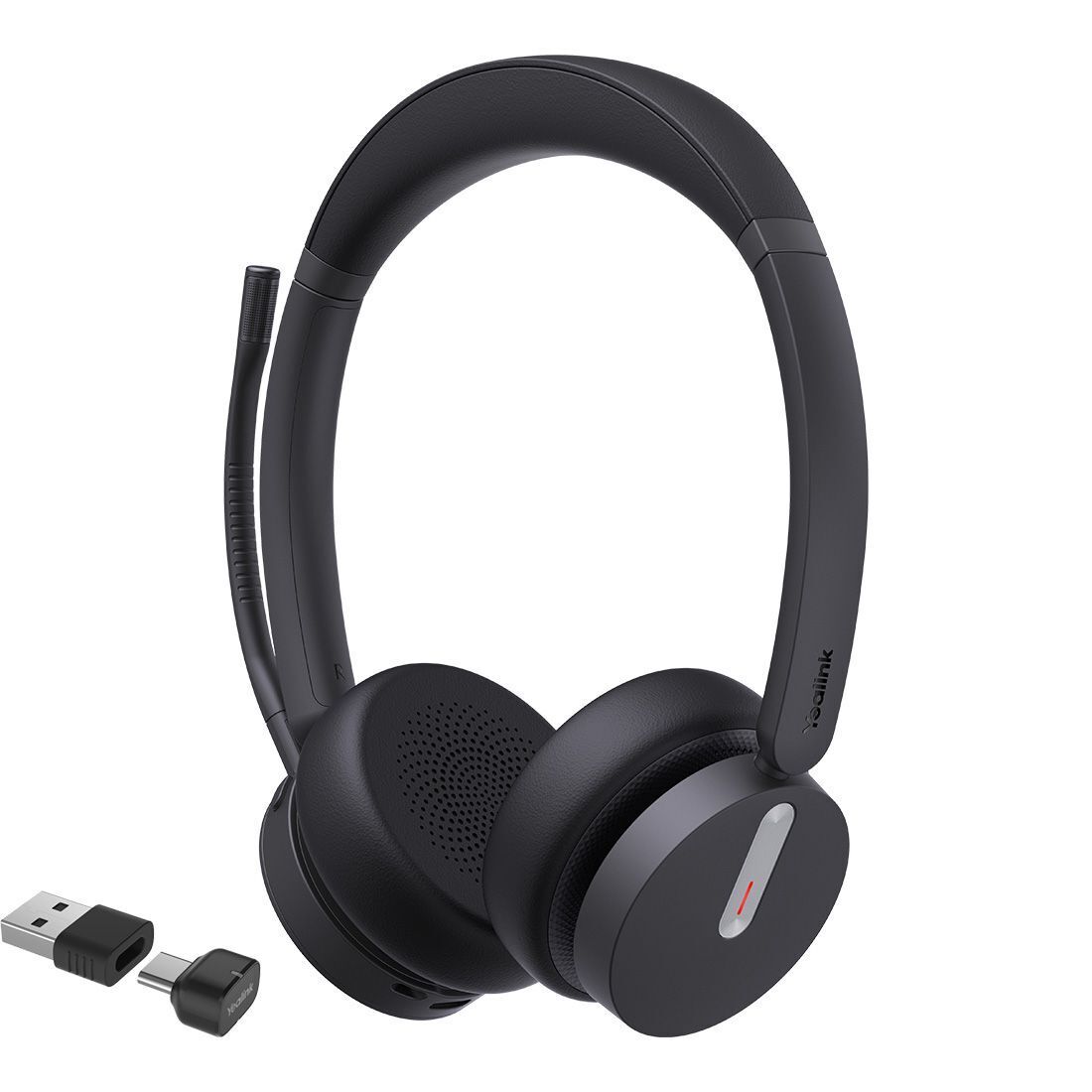 Yealink (BH70-D-UC-C/A) UC Certified Stereo Bluetooth Headset, Dual, USB-C/A