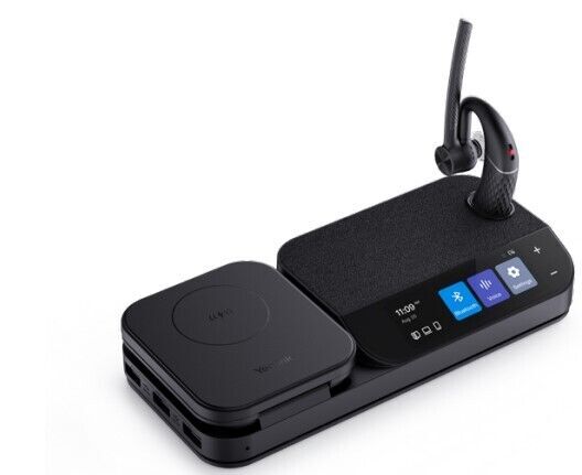 Yealink BH71-WS Bluetooth Wireless Mono Headset, Includes BHB710 Workstation with 3'' Colour Touch screen, Black